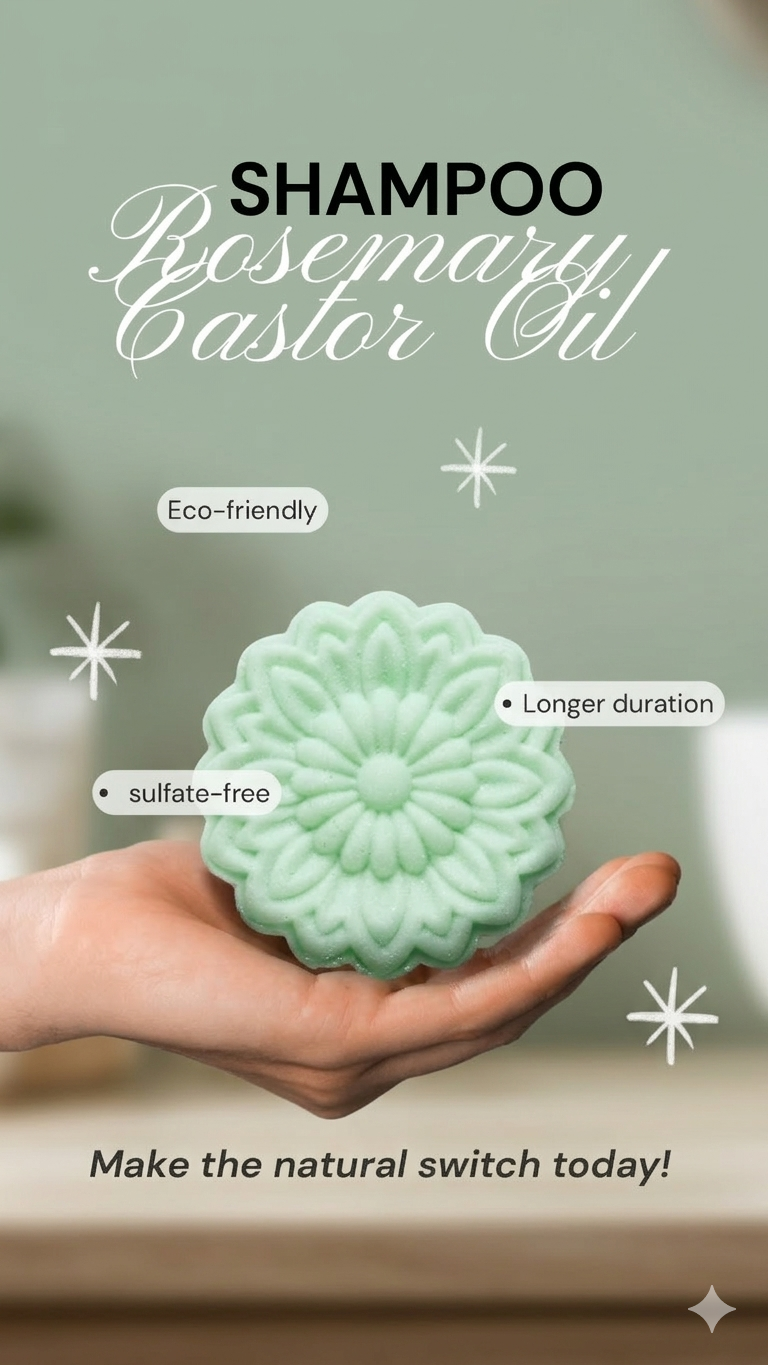 Rosemary Castor Oil Shampoo Bar